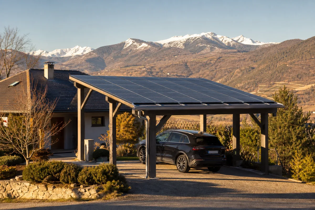 Carport solaire à La Bâtie-Neuve